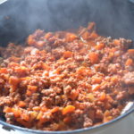 Shepherds pie med hakket lammekød.